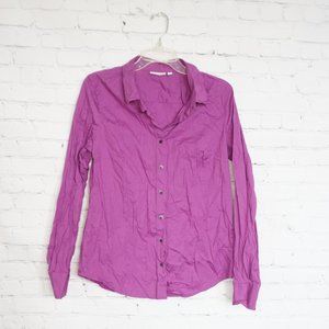 Purple Halogen Button Down Top